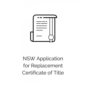 NSW Application for Replacement Certificate of Title